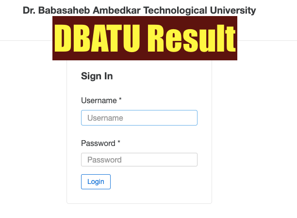 dbatu result 2023 check online semester exams