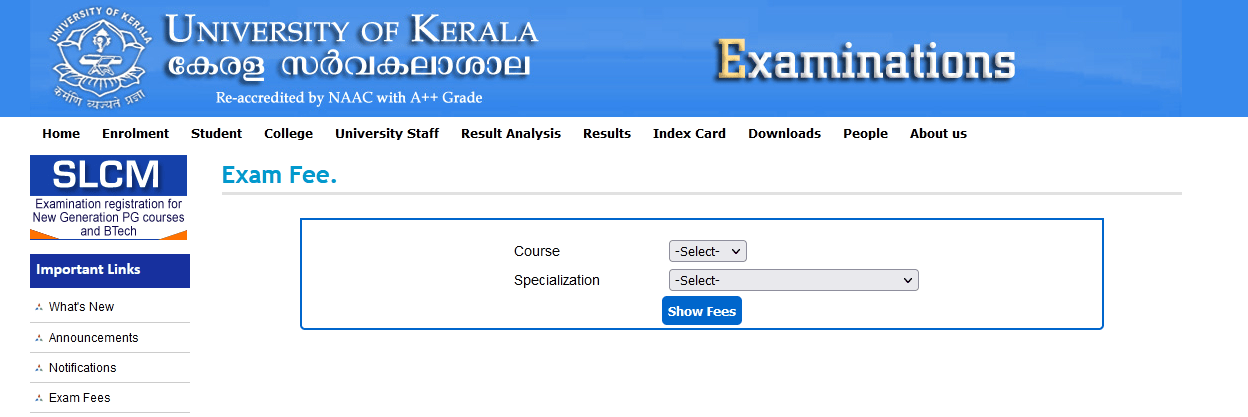 Kerala University Exam Fees 2024 Online Payment Link {Out}