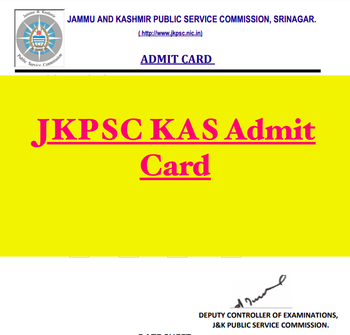 jkpsc kas admit card sample 2023 for cce prelims exam
