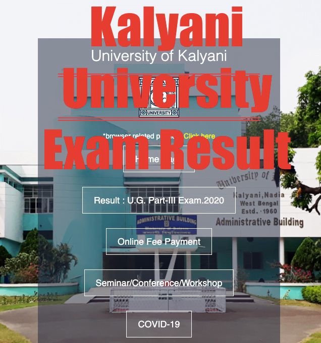 Kalyani University Result 2024