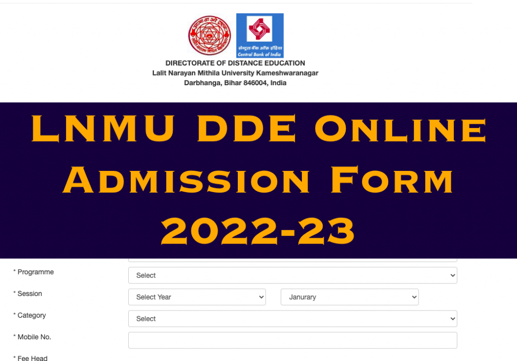 lnmu dde online admission form 2023-24 apply online
