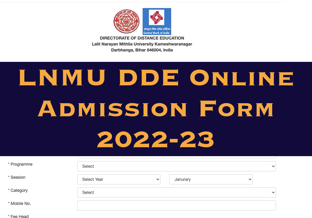 DDE LNMU Admission 2024 Online Application Form Dates For UG & PG