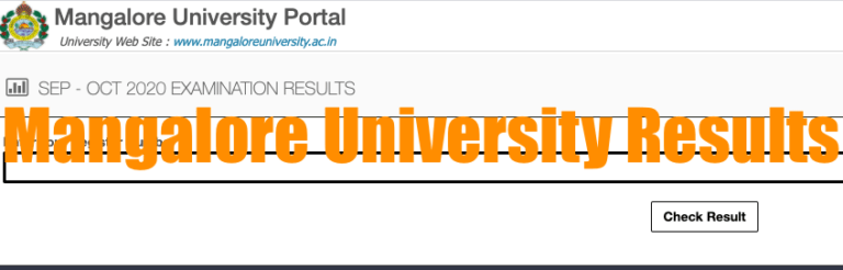 Mangalore University Results 2020 Semester 1st 2nd 3rd 4th ...