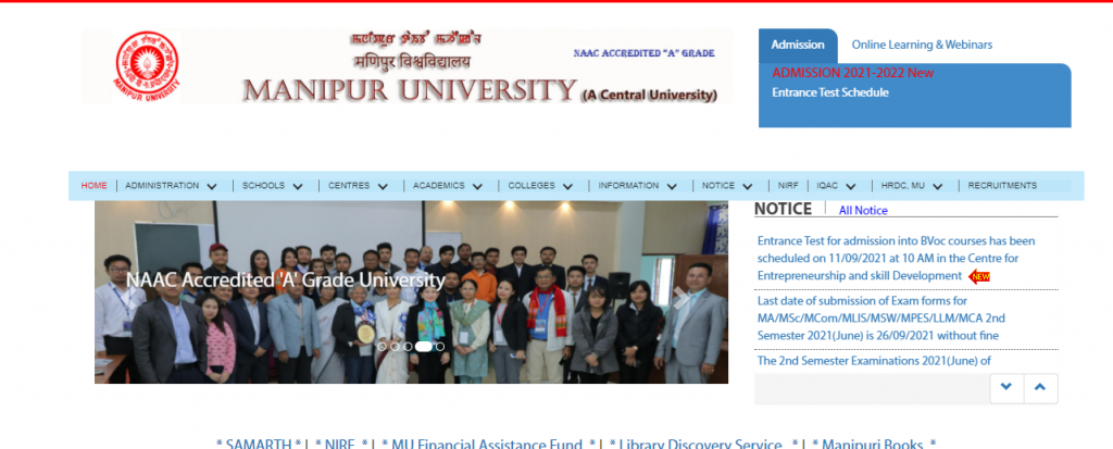Manipur University Result 2021{Out}; 1st 2nd 3rd Year Semester Exam Result @manipuruniv.ac.in / Manipur University Exam Result 2021-22,