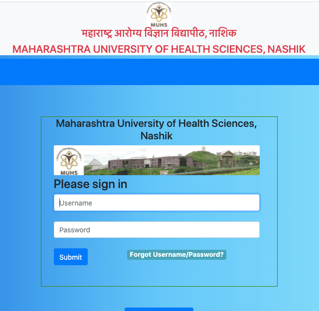 muhs admit card downloading link 2020 hall ticket schedule