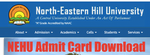 nehu admit card 2023 released for online exam