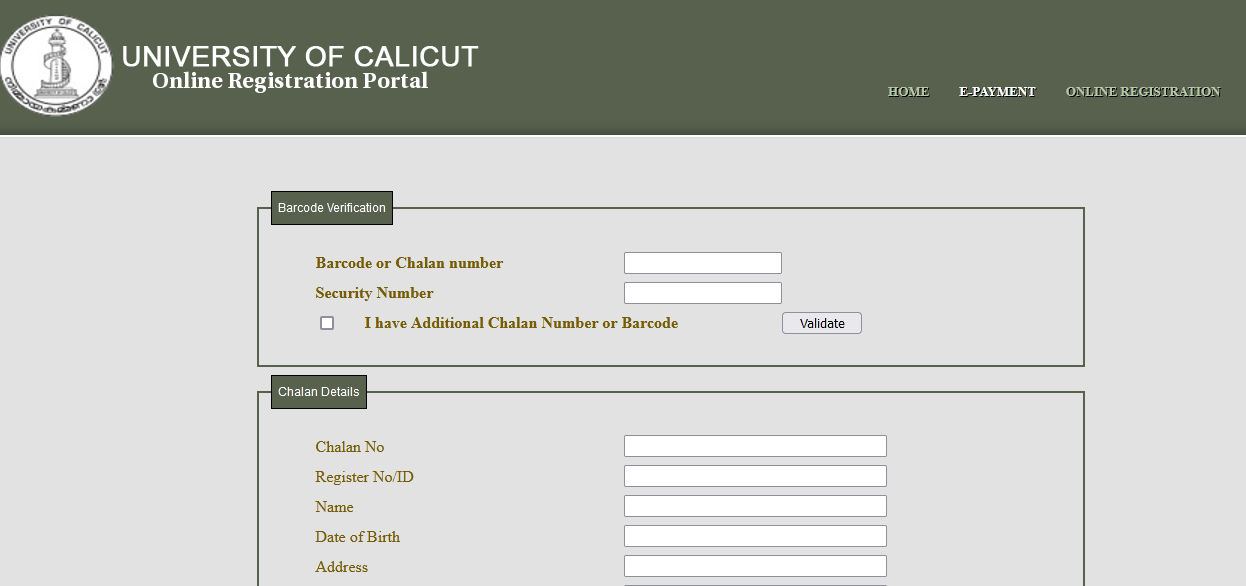 Calicut University Supply Registration Fee 2024 Online Pay Link {Out