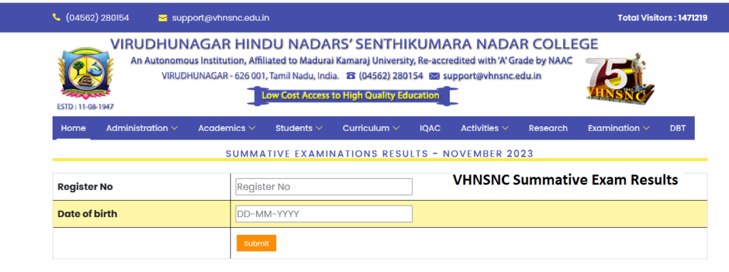 VHNSNC Summative Exam Results Online Download