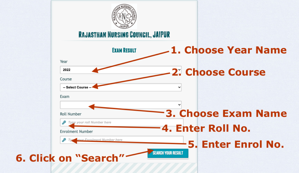 rnc jaipur gnm result check online at www.rncjaipur.org online 2023