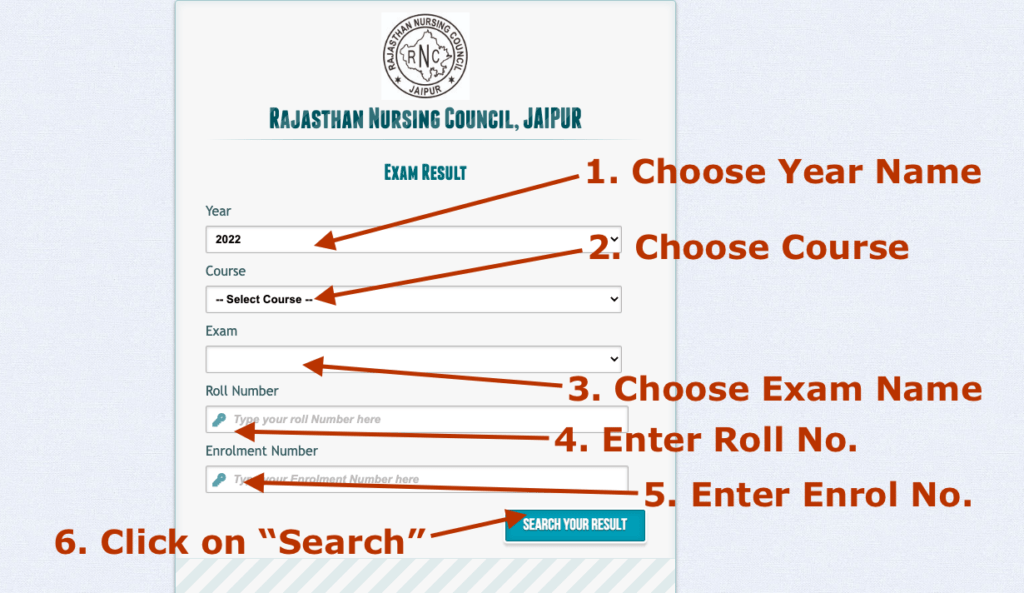 rnc jaipur gnm result check online at www.rncjaipur.org online 2023