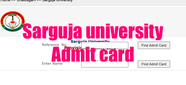 sarguja university admit card 2022 downloading links