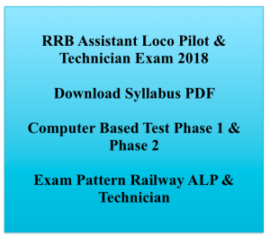 rrb alp technician syllabus 2023 download pdf assistant loco pilot examination pattern selection process computer based test cbt phase 1 2