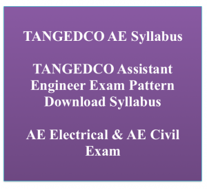 tangedco ae syllabus 2023 assistant engineer exam pattern download pdf electrical civil engineering electronics mechanical tneb ae syllabus download pdf