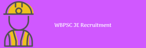 junior engineer in West bengal psc recruitment notification 2022 released now