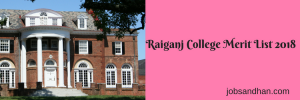 Raiganj College Merit List 2023 upload here