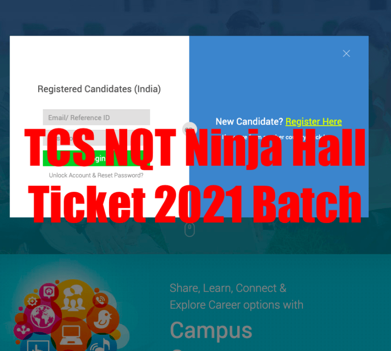 TCS NQT Hall Ticket 2024 TCS Ninja NQT Test Exam Date