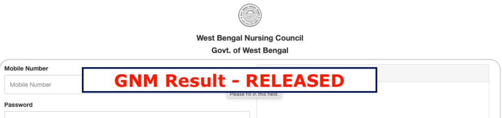wbnc gnm exam result check online 2023 1st year 2nd year
