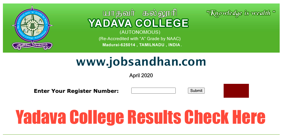 yadava college exam results 2023 check here online april nov